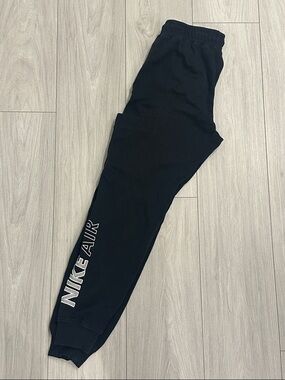 Nike Black Joggers with White NIKE AIR Side Logo